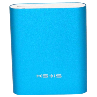 Внешняя батарея KS-is Power KS-239Blue, 10400 мА/ч, синий, переходники 3 шт. (micro USB, mini USB, Apple Lightning)  купить в Инфотех