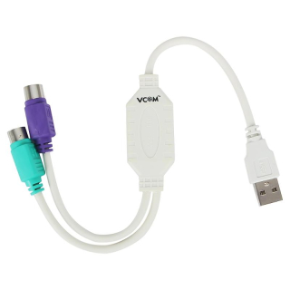 Переходник 2хPS/2 (F) - USB (M) VCOM VUS7057 купить в Инфотех Переходник 2хPS/2 (F) - USB (M) VCOM VUS7057 купить в Инфотех