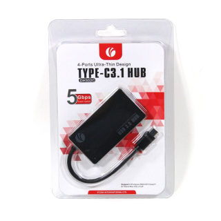 Разветвитель USB  VCOM DH302C  USB3.1 Type-C --> 4*USB3.0  купить в Инфотех