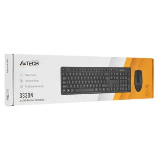 Беспроводные клавиатура + мышь A4Tech 3330N  черный USB   купить в Инфотех