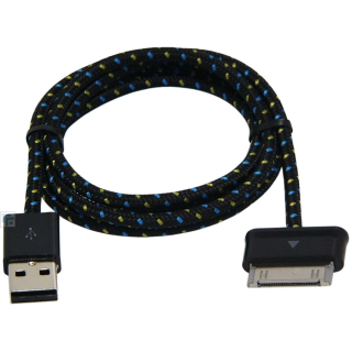 [Кабель] Konoos Кабель USB  KC-SamUSBnbk AM/Samsung, для Samsung Galaxy Tab/Note, черный, 1м, нейлоновая оплетка, коробка  купить в Инфотех