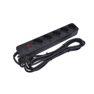 Сет.  фильтр CBR CSF 2505-3  Black PC  5 розеток 3м.  купить в Инфотех