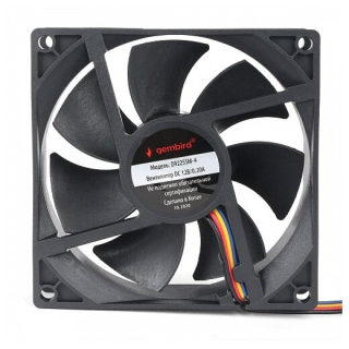 Вентилятор 92x92x25 Gembird D9225SM-4   4 pin  купить в Инфотех