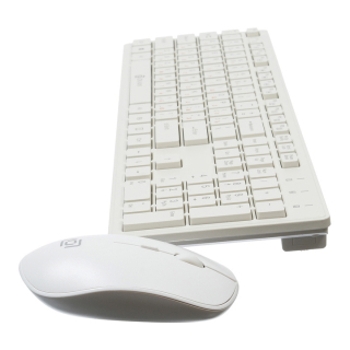 Беспроводные клавиатура + мышь Оклик 240M   белый  купить в Инфотех