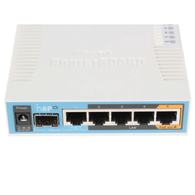 Беспроводной роутер MikroTik hAP ac   RB962UiGS-5HacT2HnT    AC1750  5xGbLAN  1x SFP  купить в Инфотех