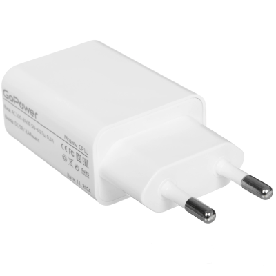Блок питания GoPower GP1U 220В на 1xUSB 2.4A 12W белый  купить в Инфотех