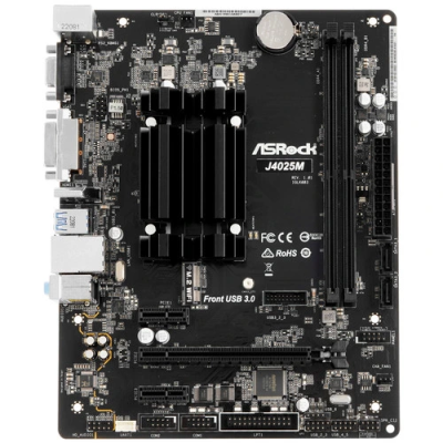 Мат. плата ASRock J4025M с процессором  купить в Инфотех