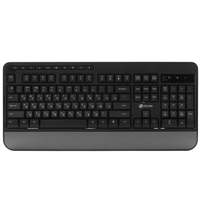 Беспроводные клавиатура + мышь Оклик S290W   черные USB   купить в Инфотех