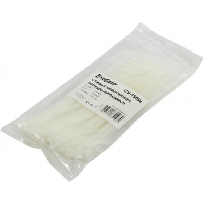 Стяжки Exegate CV-150W 150мм,  (100шт)   купить в Инфотех