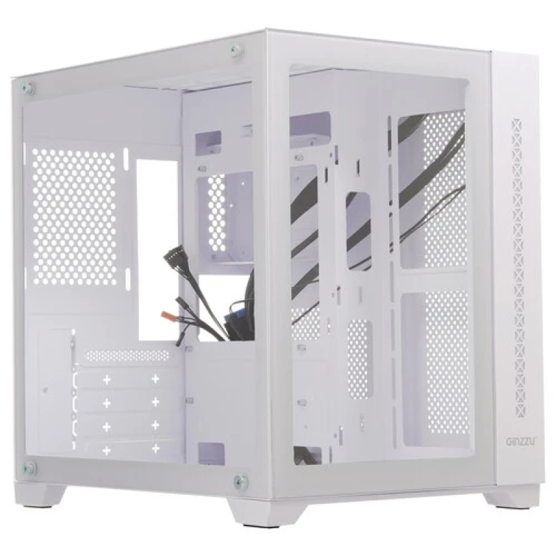 Корпус Ginzzu V400 RGB  белый  без БП  купить в Инфотех