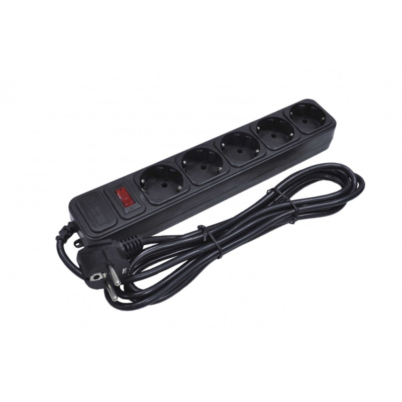 Сет.  фильтр CBR CSF 2505-3  Black PC  5 розеток 3м.  купить в Инфотех