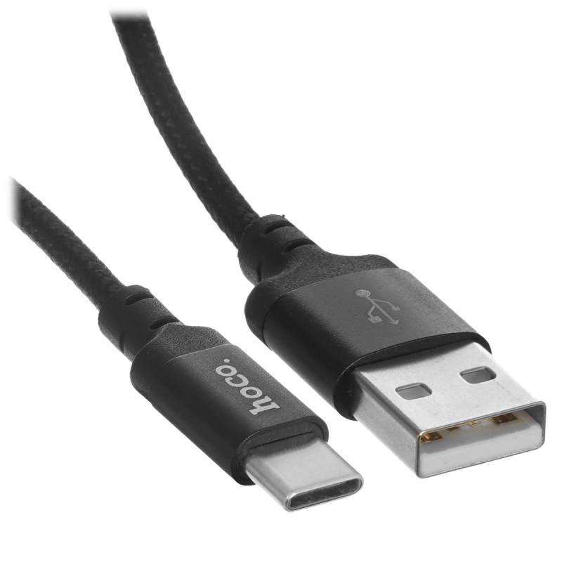 Кабель USB - Type-C  1м  2A  черный оплетка  HOCO X14   HC-62868    купить в Инфотех