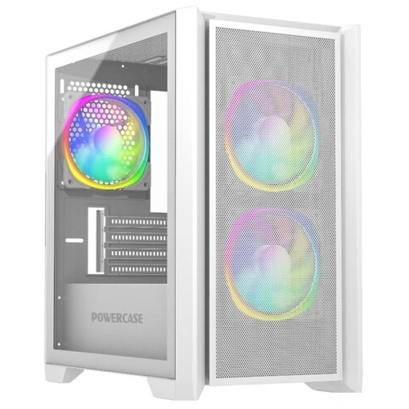 Корпус Powercase Alisio Micro Z3W ARGB   белый   купить в Инфотех