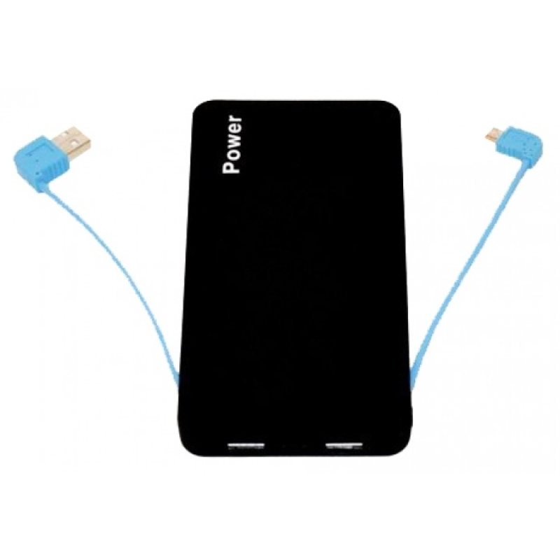 Портативная батарея KS-is Power KS-240Black 9800 мА/ч, черный, переходники 2 шт. (mini USB, Apple Lightning)  купить в Инфотех