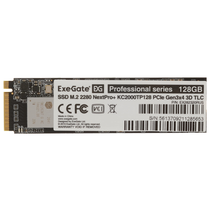 Накопитель SSD 128GB ExeGate Next Pro+  M.2  PCI-e  купить в Инфотех