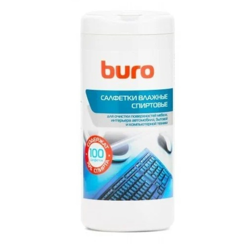 Салфетки влажные Buro BU-AN32 антибактериальные (100лист.) спиртовые  купить в Инфотех