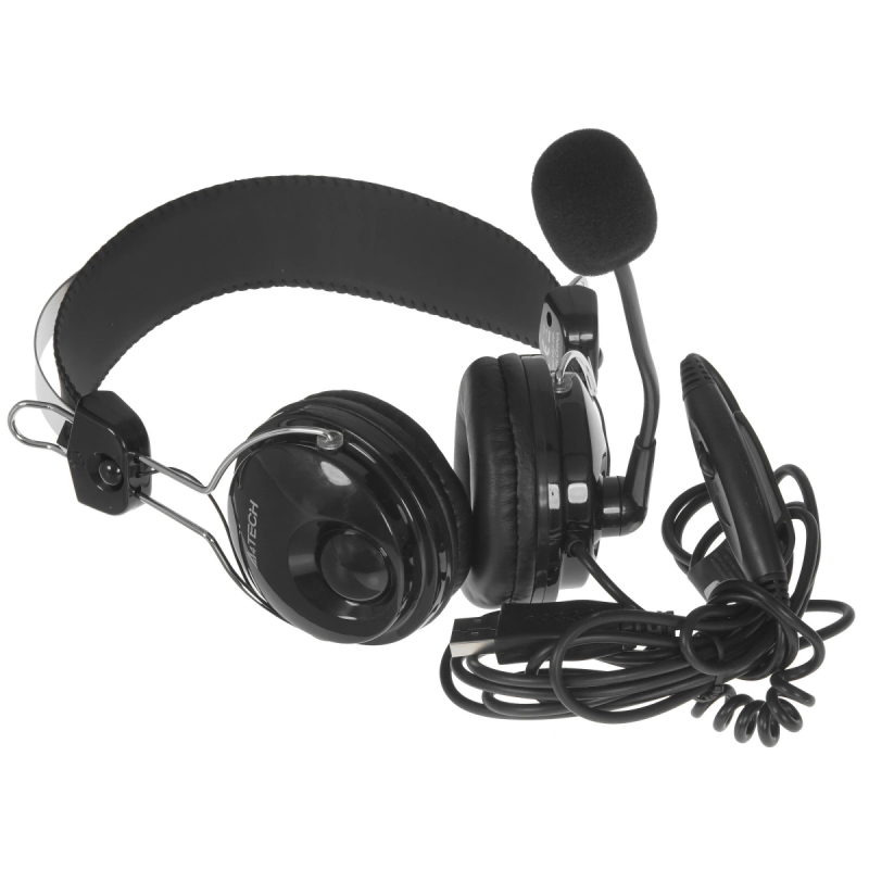 Гарнитура A4 HU-7P  черный 2м накладные USB  купить в Инфотех