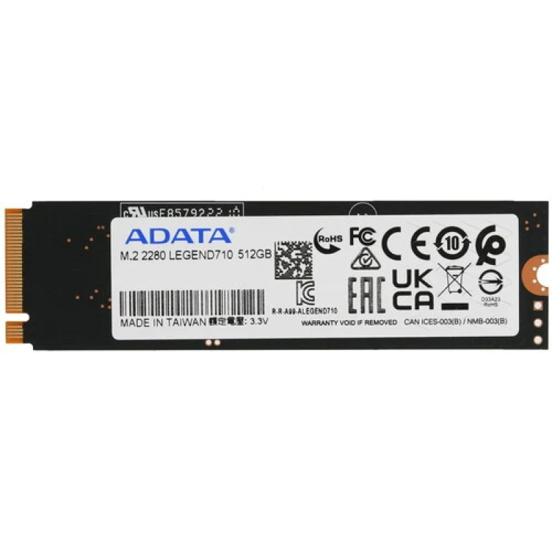 Накопитель 512GB ADATA LEGEND 710   ALEG-710-512GCS   PCIe M.2  купить в Инфотех